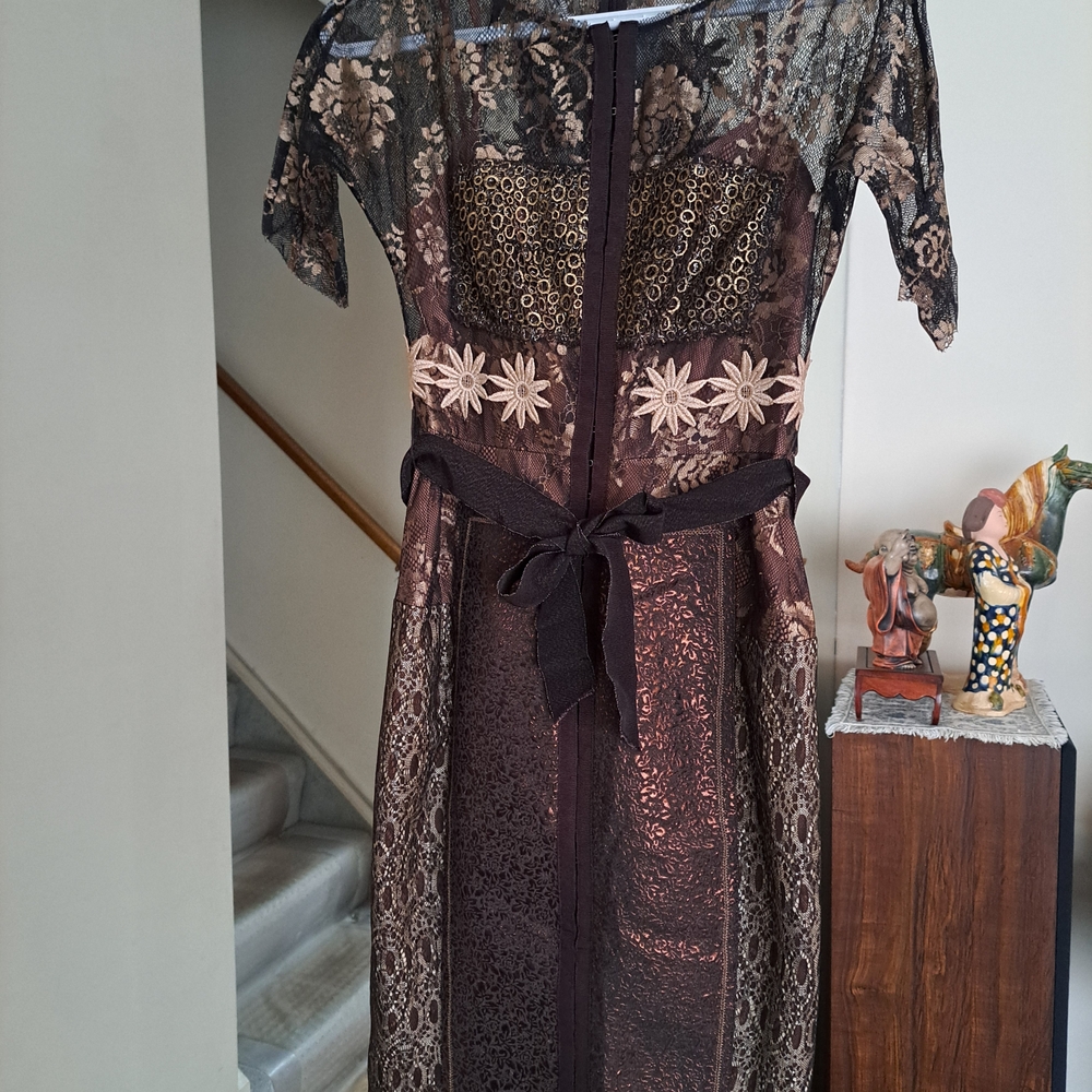 Elegant Byron Lars Beauty Mark Lace Floral Dress